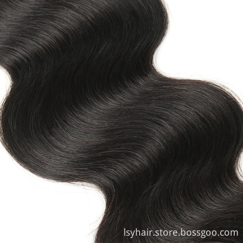 Lsy Wholesale Hair Bulk 1kg/2kg/3kg Grade 10A Peruvian Body Wave Bundles